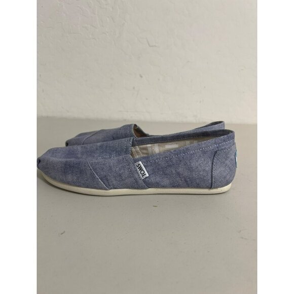 TOMS Sz 8 Womens Light Blue Slip On Shoes Light Denim - Picture 7 of 8